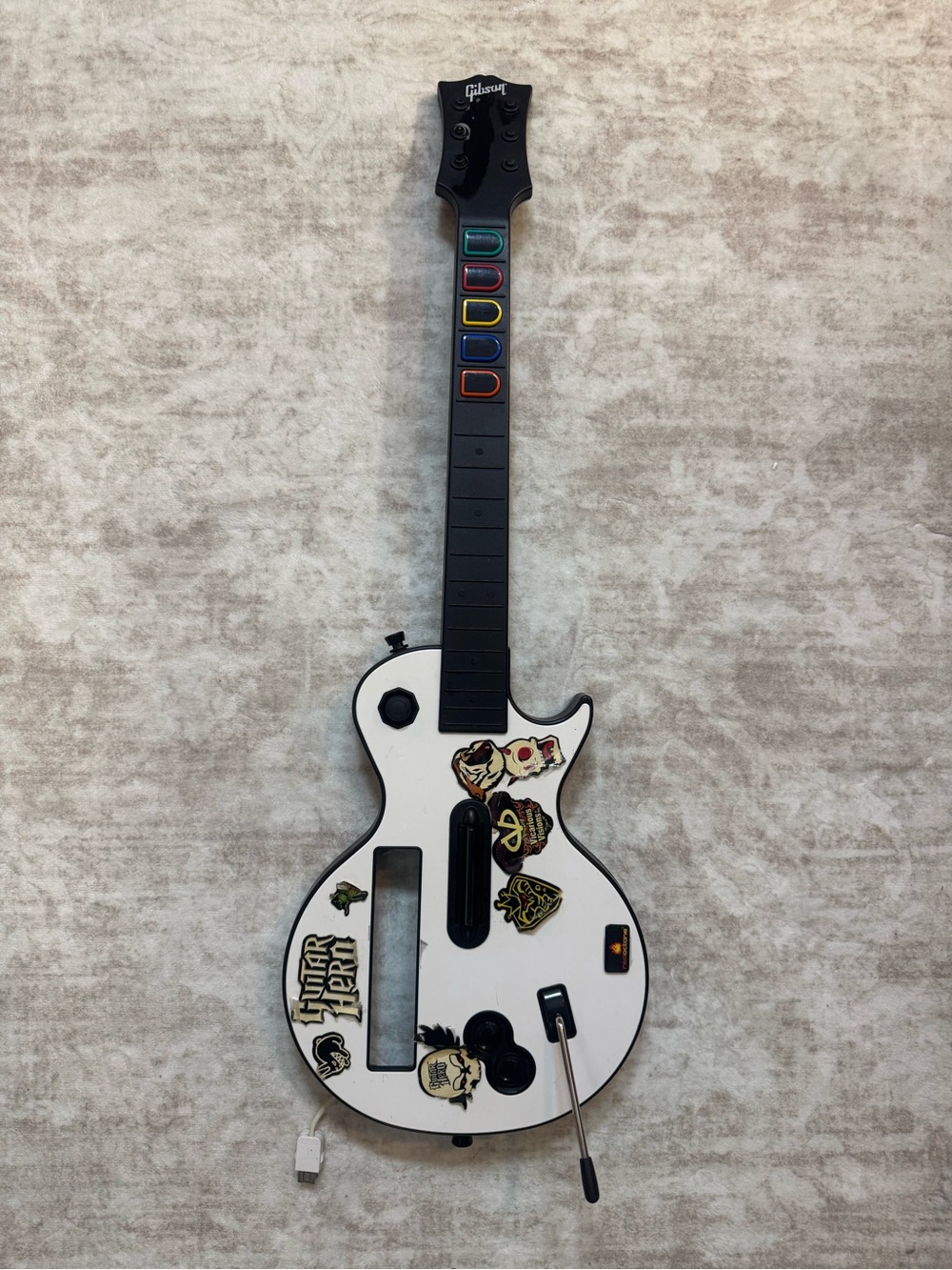 Guitar Hero Live Gibson White Guitar Controller Parts Repair Untested Wii U